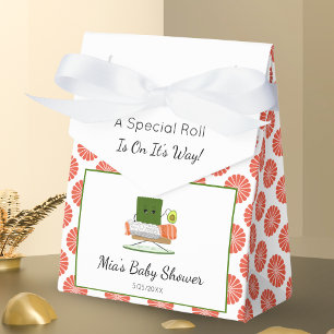Kawaii Baby Shower: Sushi and Salmon Roll Theme Favor Boxes