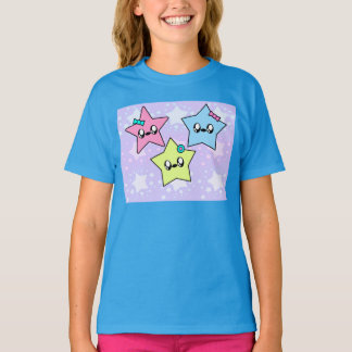Kawaii Baby Stars Pink Yellow Blue Cute Adorable T-Shirt