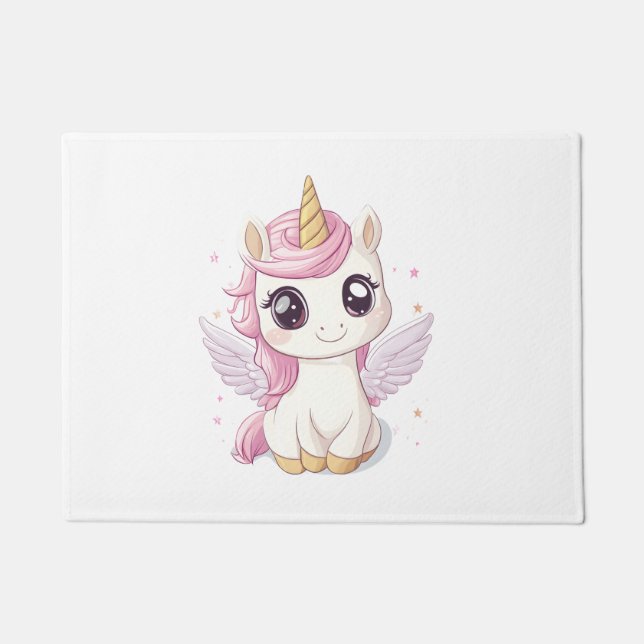 Kawaii Baby Unicorn (1) Doormat (Front)
