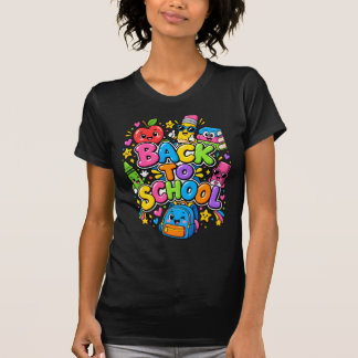 Kawaii Back to School Cartoon Fun T-Shirt