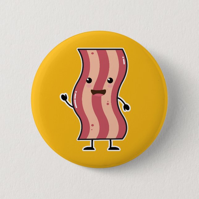 Kawaii Bacon: Best Friends Forever BFF Button (Front)