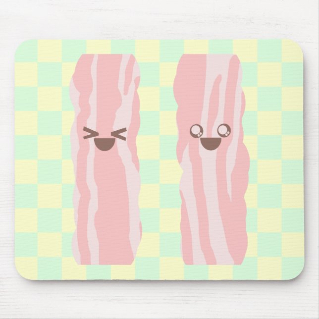 kawaii bacon breakfast mouse pad (Front)