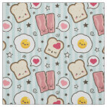 Kawaii Bacon &amp; Fried Egg Deconstructed Sandwich Fabric