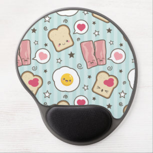 Kawaii Bacon & Fried Egg Deconstructed Sandwich Gel Mouse Pad