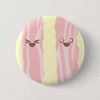 kawaii bacon so happy breakfast pinback button