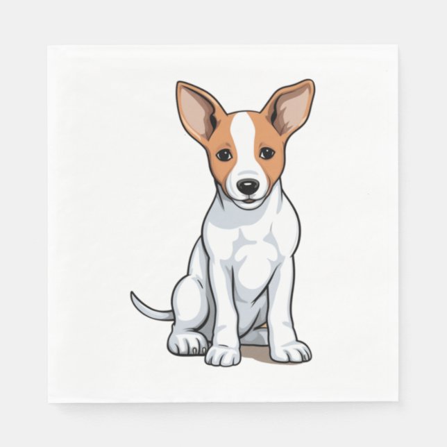 Kawaii Basenji Puppy   Napkins (Front)