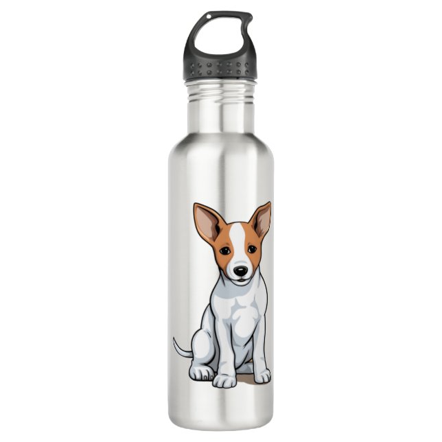 Kawaii Basenji Puppy   Stainless Steel Water Bottle (Front)