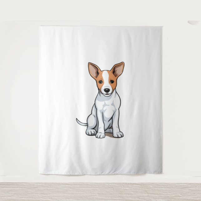Kawaii Basenji Puppy   Tapestry (Front)