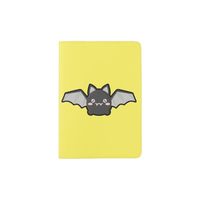 Kawaii Bat Passport Holder (Front)