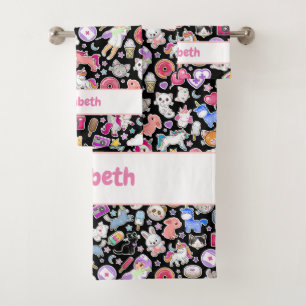 Kawaii Bath Towel Set