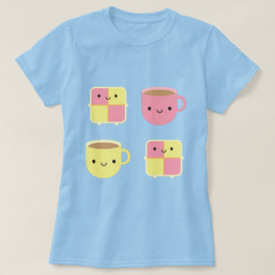 Kawaii Battenberg Cake & Cup of Tea T-Shirt