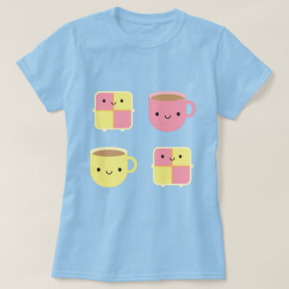Kawaii Battenberg Cake & Cup of Tea T-Shirt