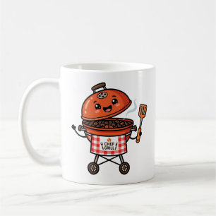 Kawaii BBQ Grill Chef Cute Father's Day Coffee Mug