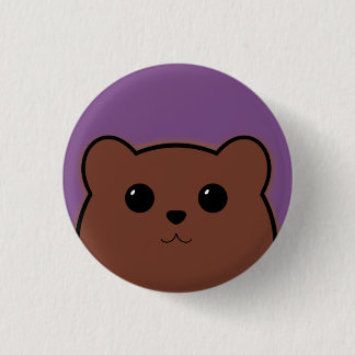 Kawaii Bear (Brown) Pinback Button