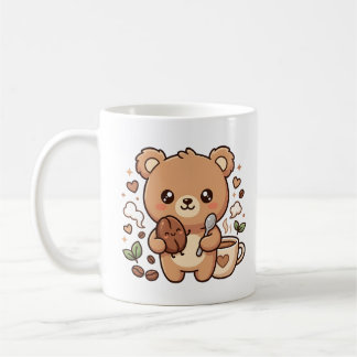 Kawaii Bear Coffee Clipart Mug