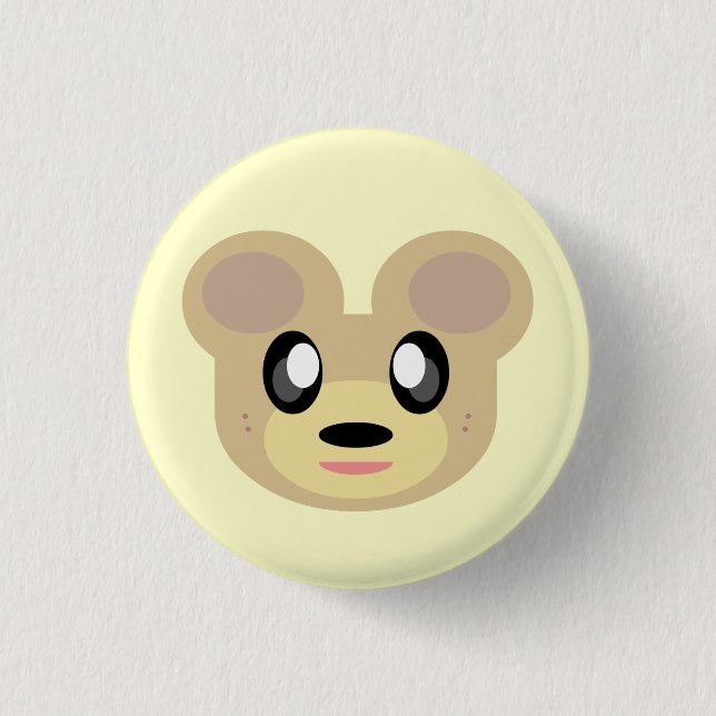 KAWAII BEAR HONEY SWEET CUTE AWW BUTTON (Front)