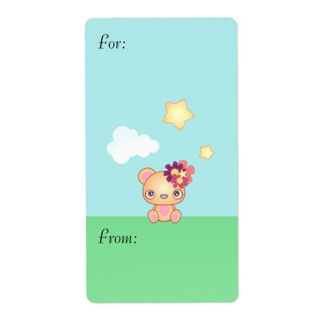 Kawaii Bear Label (Front)