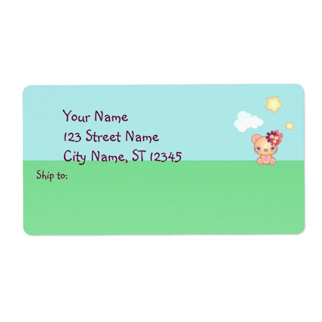 Kawaii Bear Label (Front)
