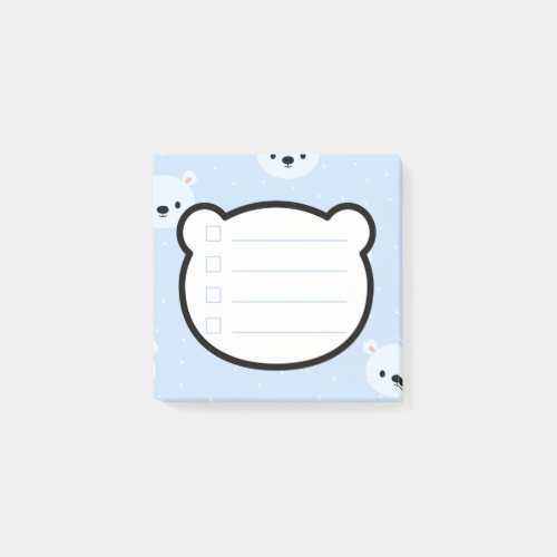 Kawaii Bear Post_it Notes