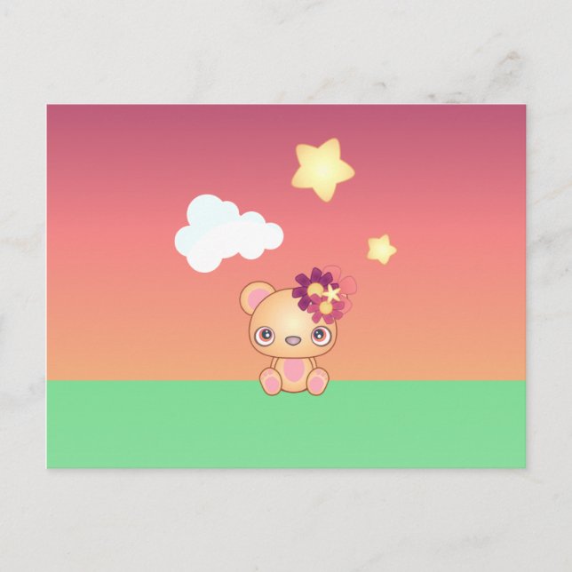 Kawaii Bear Postcard (Front)