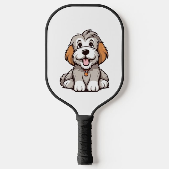 Kawaii Bearded Collie Puppy   Pickleball Paddle (Front)