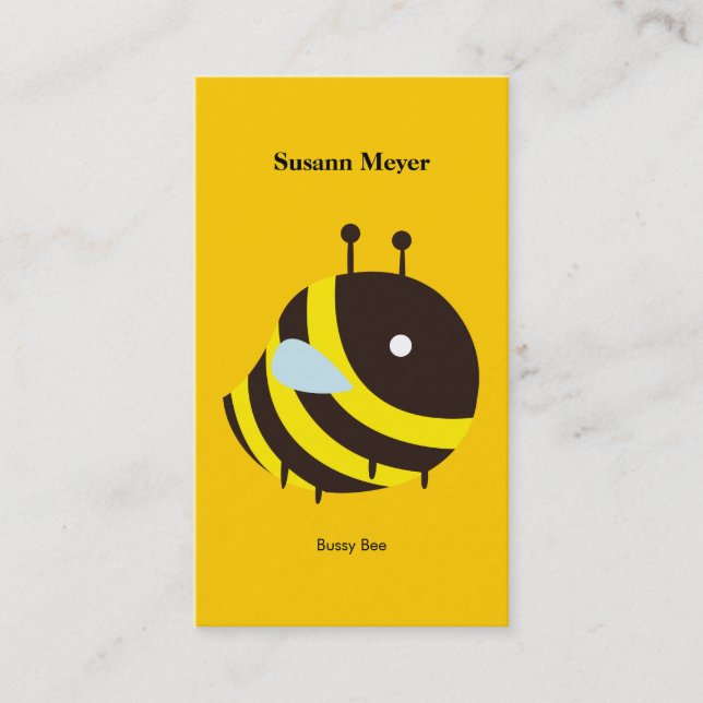 KAWAII BEE VERY CUTE FLYING BEE BUSINESS CARD (Front)