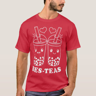 Kawaii Bes Teas Bubble Tea Cute Boba Besties T-Shirt
