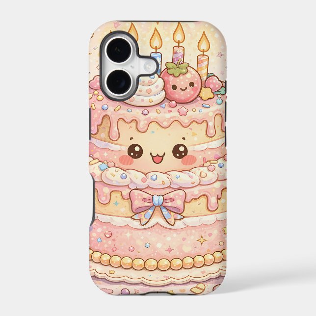 Kawaii Birthday “The Cake” Pastel cute iPhone Case (Back)