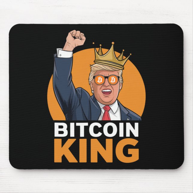 Kawaii Bitcoin King Trump Crypto Shades Bitcoin Ev Mouse Pad (Front)