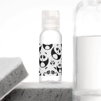 Kawaii Black and White Panda Pattern Hand Sanitizer