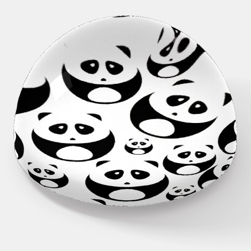 Kawaii Black and White Panda Pattern Paperweight