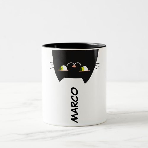 Kawaii Black and White Two_Tone Coffee Mug