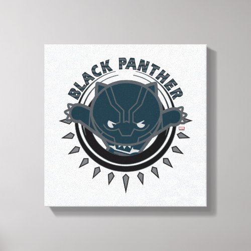 Kawaii Black Panther Logo Canvas Print