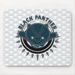 Kawaii Black Panther Logo Mouse Pad