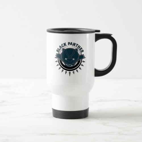 Kawaii Black Panther Logo Travel Mug