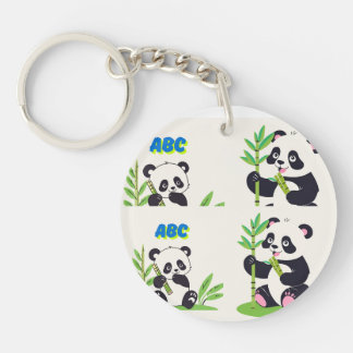 Kawaii Black & White Bear Accessory Keychain