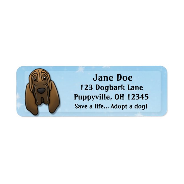 Kawaii Bloodhound Label (Front)