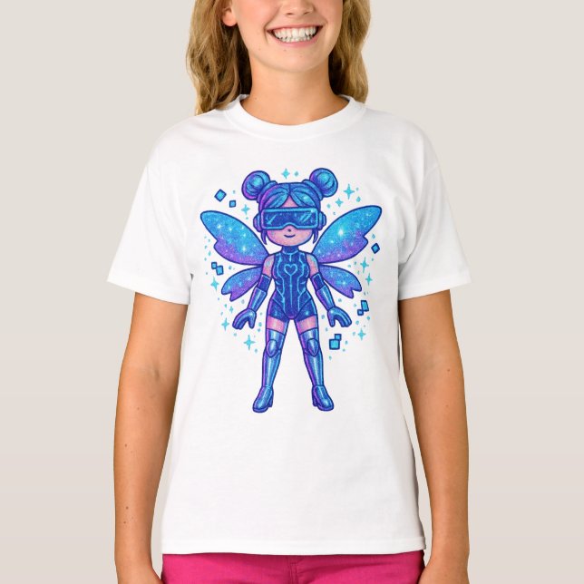Kawaii Blue Fairy – Cute Magical T-shirt (Front)