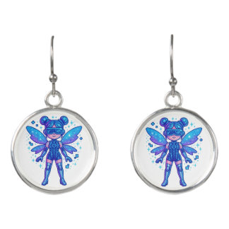Kawaii Blue Fairy Earrings – Cute Magical Accessor