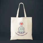 Kawaii Blue Octopus Tote Bag<br><div class="desc">Super cute blue octopus with smiley face and love heart. You can keep the saying "I can slap 8 people at once" or replace it with your own text.</div>