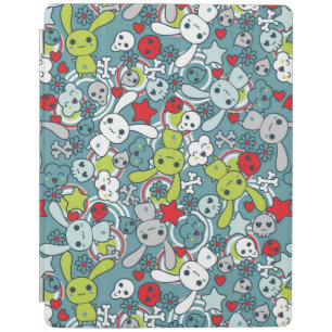 kawaii blue pattern iPad smart cover