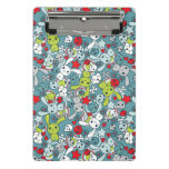 kawaii blue pattern mini clipboard