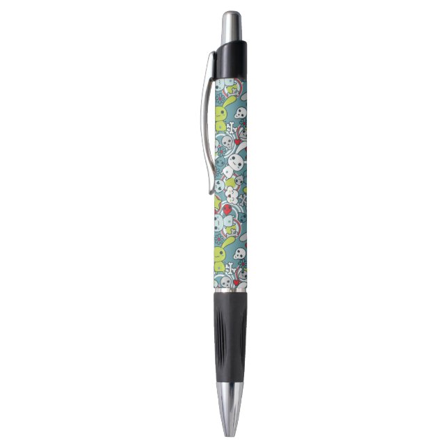 kawaii blue pattern pen (Top (Vertical))