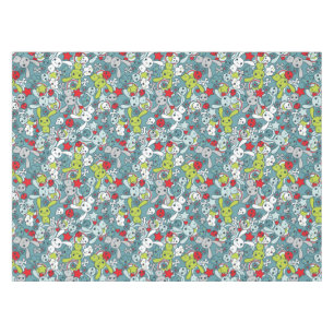 kawaii blue pattern tablecloth
