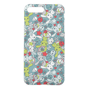 kawaii blue pattern iPhone 8 plus/7 plus case