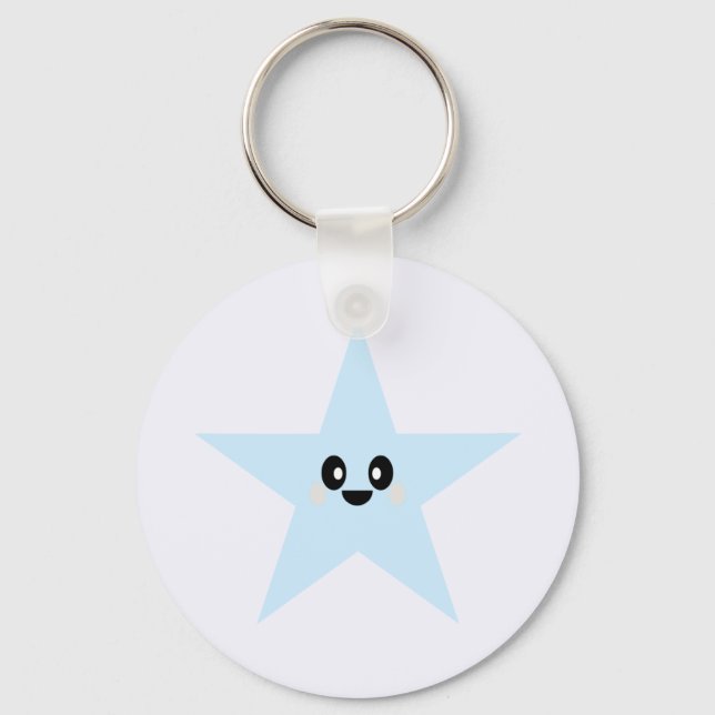 KAWAII BLUE STAR CUTE KEYCHAIN (Front)