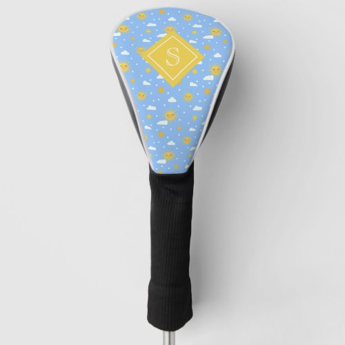 Kawaii Blue Yellow Sunshine Girls Personalized Golf Head Cover