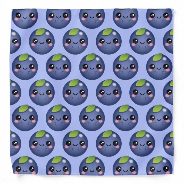 Kawaii Blueberry Bandana (Front)
