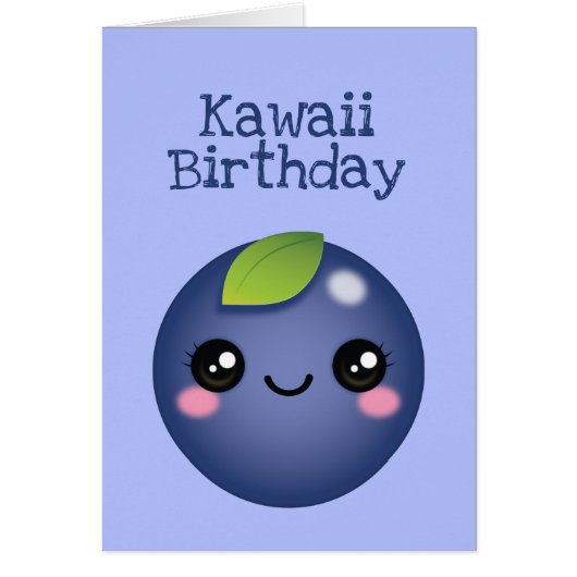 Kawaii Blueberry Cards (Front)