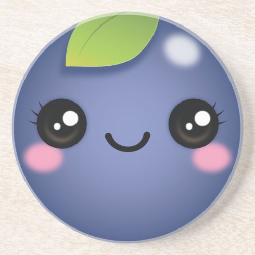 Kawaii Blueberry Coaster